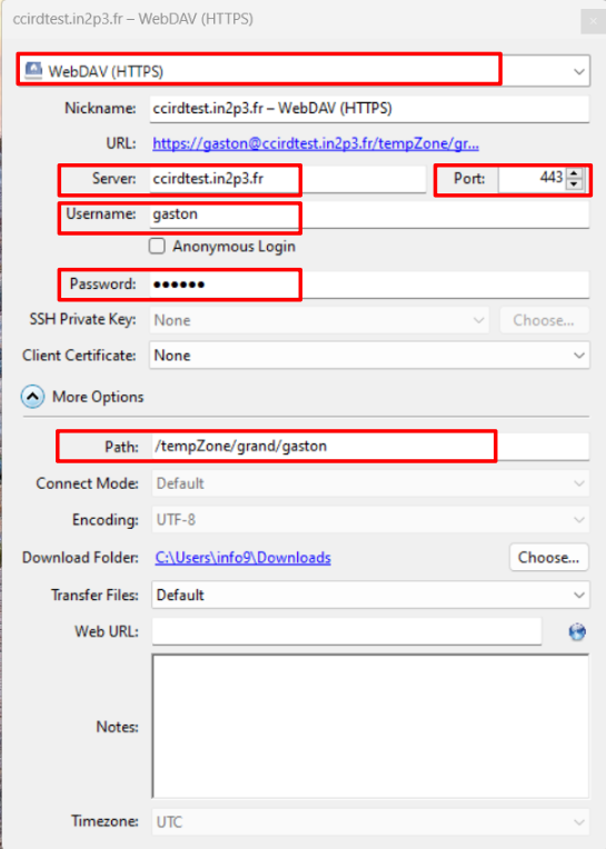 Cyberduck with WebDAV protocol